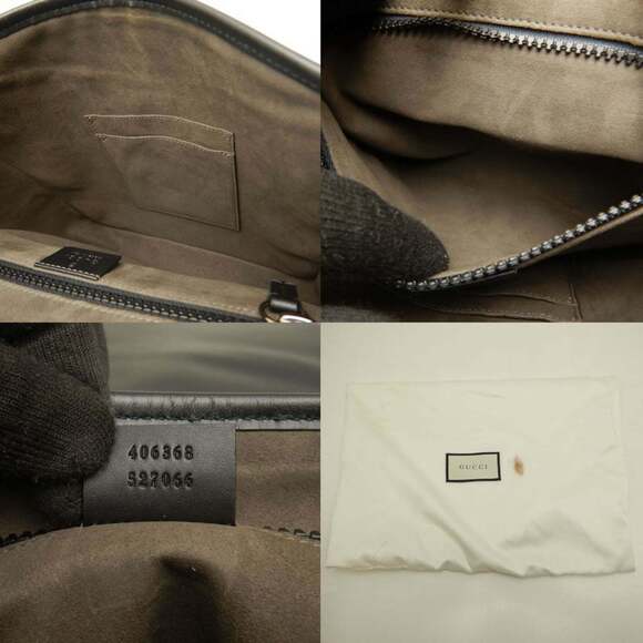 GUCCI Authentic Black Canvas Shoulder Bag - Picture 9 of 10